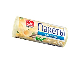 Мешки для мусора 30 л, ароматизированные, Ваниль, бежевые, в рулоне 20 шт., ПНД, 9 мкм, 560х530 мм, GRIFON Aroma, 101-020 V во Владивостоке