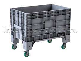 Контейнер iBox сплошной на колесах серый во Владивостоке Контейнер iBox сплошной на колесах серый во Владивостоке