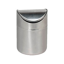 Урна для мусора 1,2 л настольная, с качающейся крышкой, нержавеющая сталь, матовая во Владивостоке