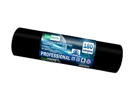 Мешки для мусора 180 л, ароматизированные, черные, в рулоне 10 шт., ПВД, 30 мкм, 1100х930 мм, PROFESSIONAL, 1801044 во Владивостоке