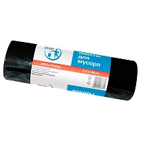 Мешки для мусора 240 л, черные, в рулоне 10 шт., ПВД 30 мкм, 1400х1120 мм, PACLAN Professional, 606336 во Владивостоке