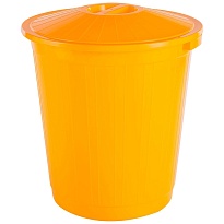 Мусорный бак с крышкой 70 л желтый 70 желтый во Владивостоке Мусорный бак с крышкой 70 л желтый 70 желтый во Владивостоке