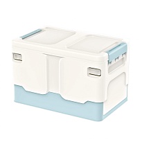 Ящик пластиковый складной белый, дно голубое, 370х240х240 мм во Владивостоке Ящик пластиковый складной белый, дно голубое, 370х240х240 мм во Владивостоке