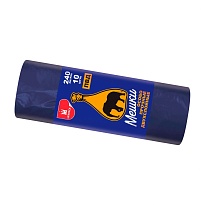 Мешки для мусора 240 л, синие, рулон 10 шт., ПВД 36 мкм, 1350х900 мм, Уфа Пак, МВ1854 (МВ 240-10с) во Владивостоке