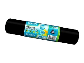 Мешки для мусора 240 л, черные, в рулоне 10 шт., ПВД 80 мкм, 1300х930 мм, EXPORT, exp 24010167 во Владивостоке Мешки для мусора 240 л, черные, в рулоне 10 шт., ПВД 80 мкм, 1300х930 мм, EXPORT, exp 24010167 во Владивостоке