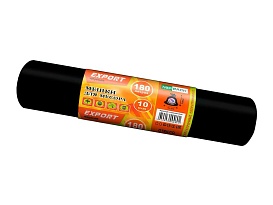 Мешки для мусора 180 л, ароматизированные, черные, в рулоне 10 шт., ПВД, 80 мкм, 1100х930 мм, EXPORT, exp18010142 во Владивостоке