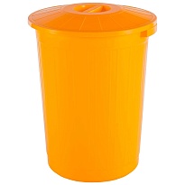 Мусорный бак с крышкой 60 л желтый 60 желтый во Владивостоке Мусорный бак с крышкой 60 л желтый 60 желтый во Владивостоке
