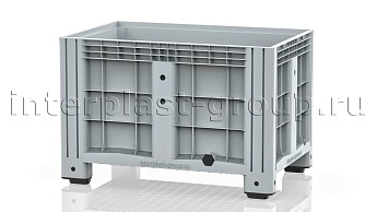 Контейнер iBox сплошной на ножках с пробкой 2 дюйма серый во Владивостоке