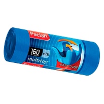 Мешки для мусора 160 л, с ушками, синие, в рулоне 10 шт., ПВД, 30 мкм, 1250х900 мм, PACLAN Multitop, 604064 во Владивостоке Мешки для мусора 160 л, с ушками, синие, в рулоне 10 шт., ПВД, 30 мкм, 1250х900 мм, PACLAN Multitop, 604064 во Владивостоке