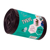Мешки для мусора 12 л, черные, в рулоне 30 шт., ПНД, 6 мкм, 550х320 мм, Концепция Быта Tubus, 604936 во Владивостоке