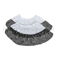 Бахилы бело-черные 1000 шт (500 пар), 48 мкм, двойная подошва, с одной резинкой, Эконом+ во Владивостоке Бахилы бело-черные 1000 шт (500 пар), 48 мкм, двойная подошва, с одной резинкой, Эконом+ во Владивостоке