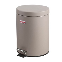 Ведро-контейнер для мусора (урна) с педалью LAIMA Classic, 5 л, серое, матовое, металл, со съемным внутренним ведром во Владивостоке