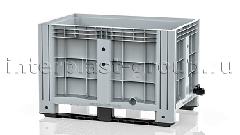 Контейнер iBox сплошной на полозьях с краном серый во Владивостоке