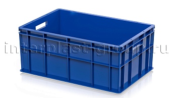 Ящик для молока, мяса, овощей и фруктов сплошной синий во Владивостоке Ящик для молока, мяса, овощей и фруктов сплошной синий во Владивостоке